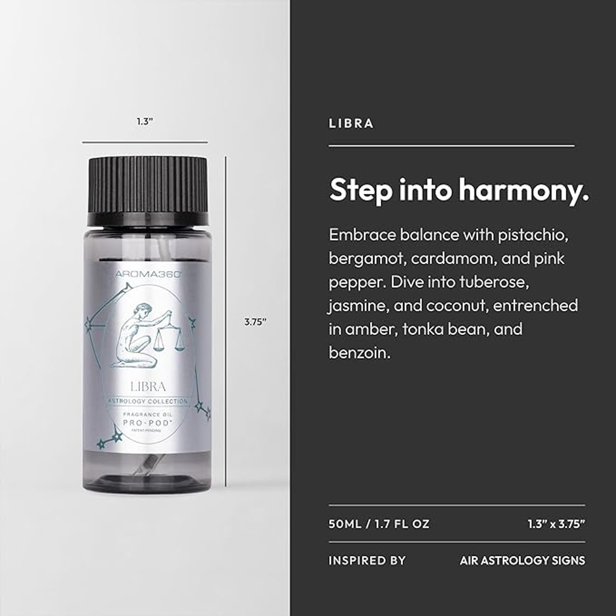 Aroma360 Libra Pro-Pod Oil Blend | Hotel-Inspired Aromatherapy Diffuser Oil | Pistachio, Ylang Ylang & Benzoin | 1.7 fl oz