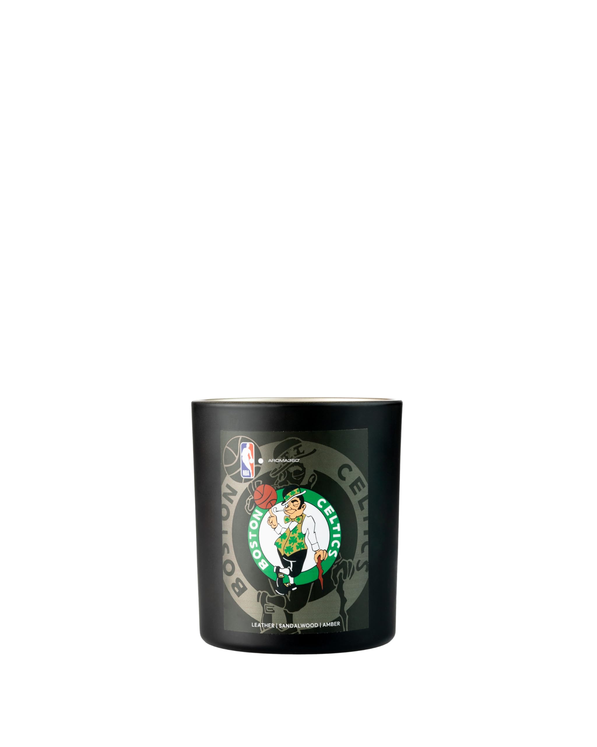 Aroma360 NBA Boston Celtics My Way Candle 14oz – 90Hr Burn, Leather & Amber Scent