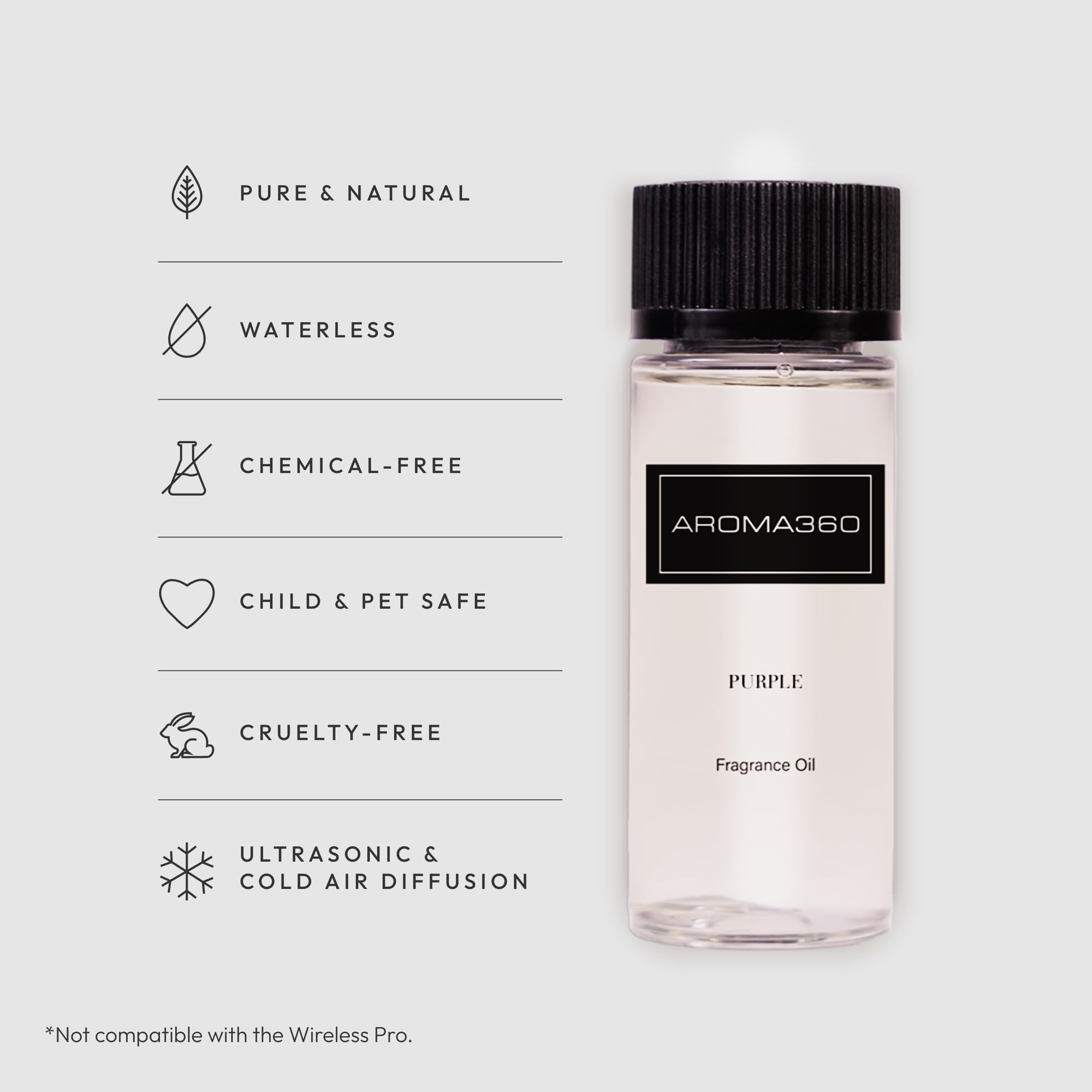 Aroma360 Purple 50mL — Luxurious Neroli, Peppercorn & Patchouli Diffuser Oil