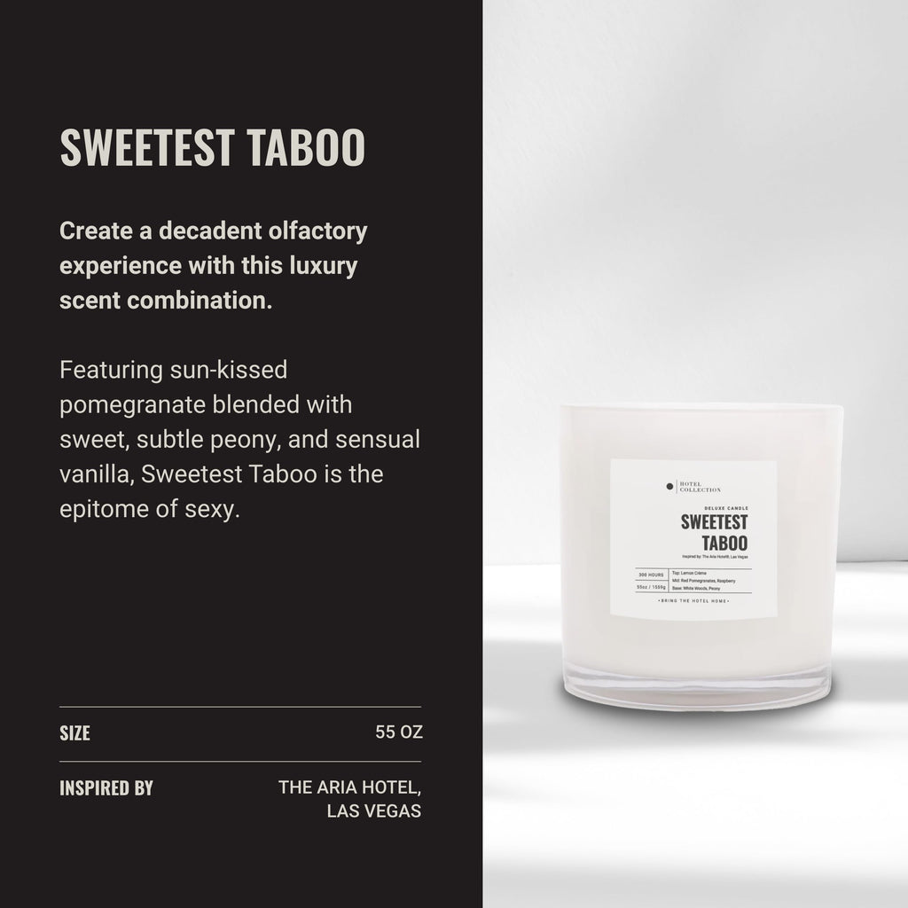 Aroma360 Sweetest Taboo Deluxe Candle | 55oz, 300-Hour Burn