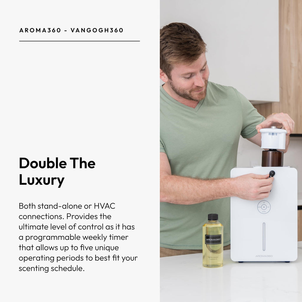Aroma360 VanGogh360 Scent Diffuser – Heatless, Waterless Whole-Home Diffuser (Up to 1800 sq ft)