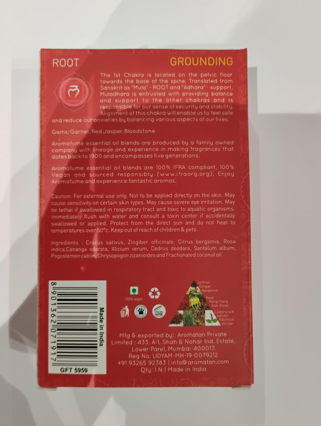 Aromafume 7 Chakra Essential Oil Roll-On Gift Set – 7x6ml (0.2 fl oz)
