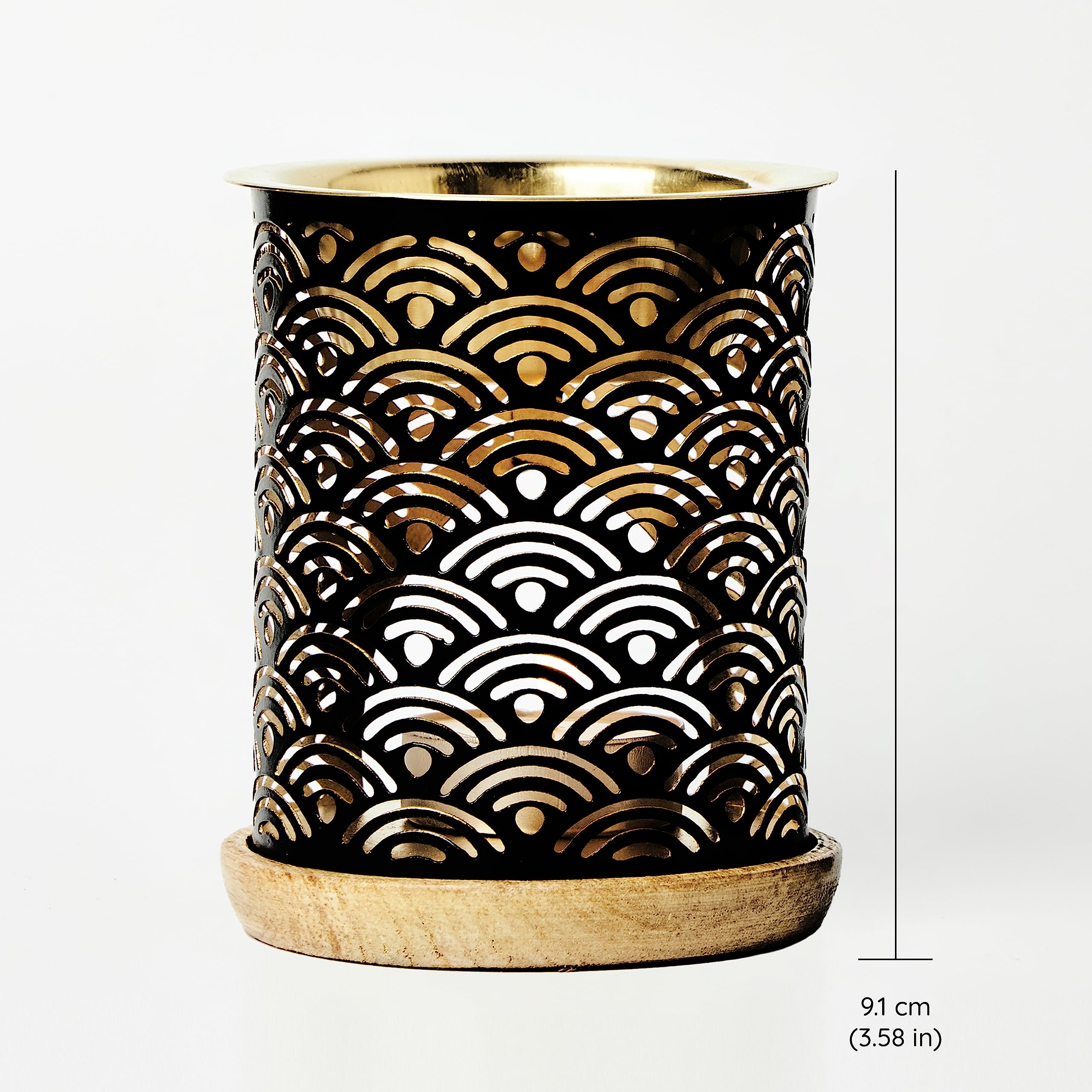 Aromafume Rainbow Essential Oil Burner | Brass Diffuser with Candle & 10ml Oil