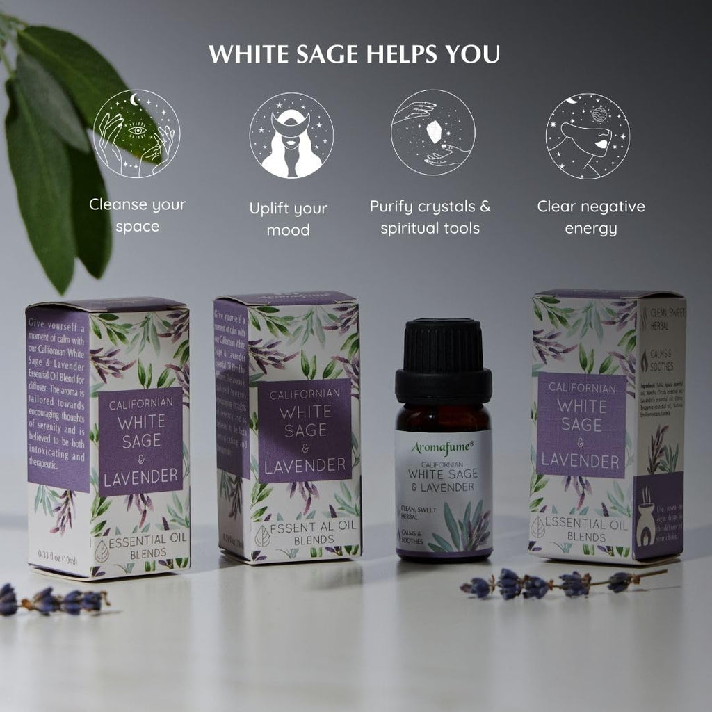 White Sage & Lavender Diffuser Blend by Aromafume – 3x10ml | Ethically Sourced