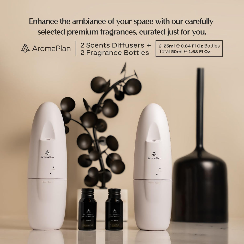 AromaPlan 5-Star Waterless Plug-In Diffuser 2025 – 2 Fragrances