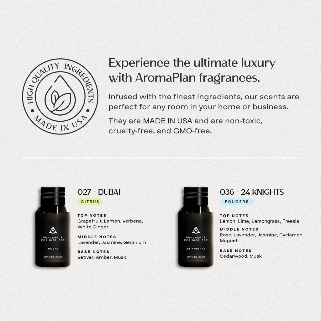 AromaPlan 5-Star Waterless Diffuser Kit – 2 Fragrances Included (2025)