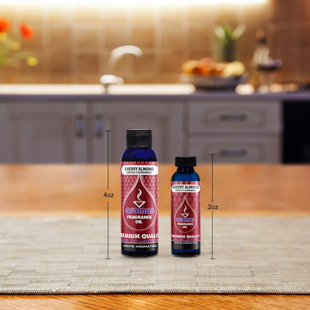 AROMAR Premium Fragrance Oil Pack of 3 Cherry Almond5 2oz Bottles | Long Lasting Aromatic Scent