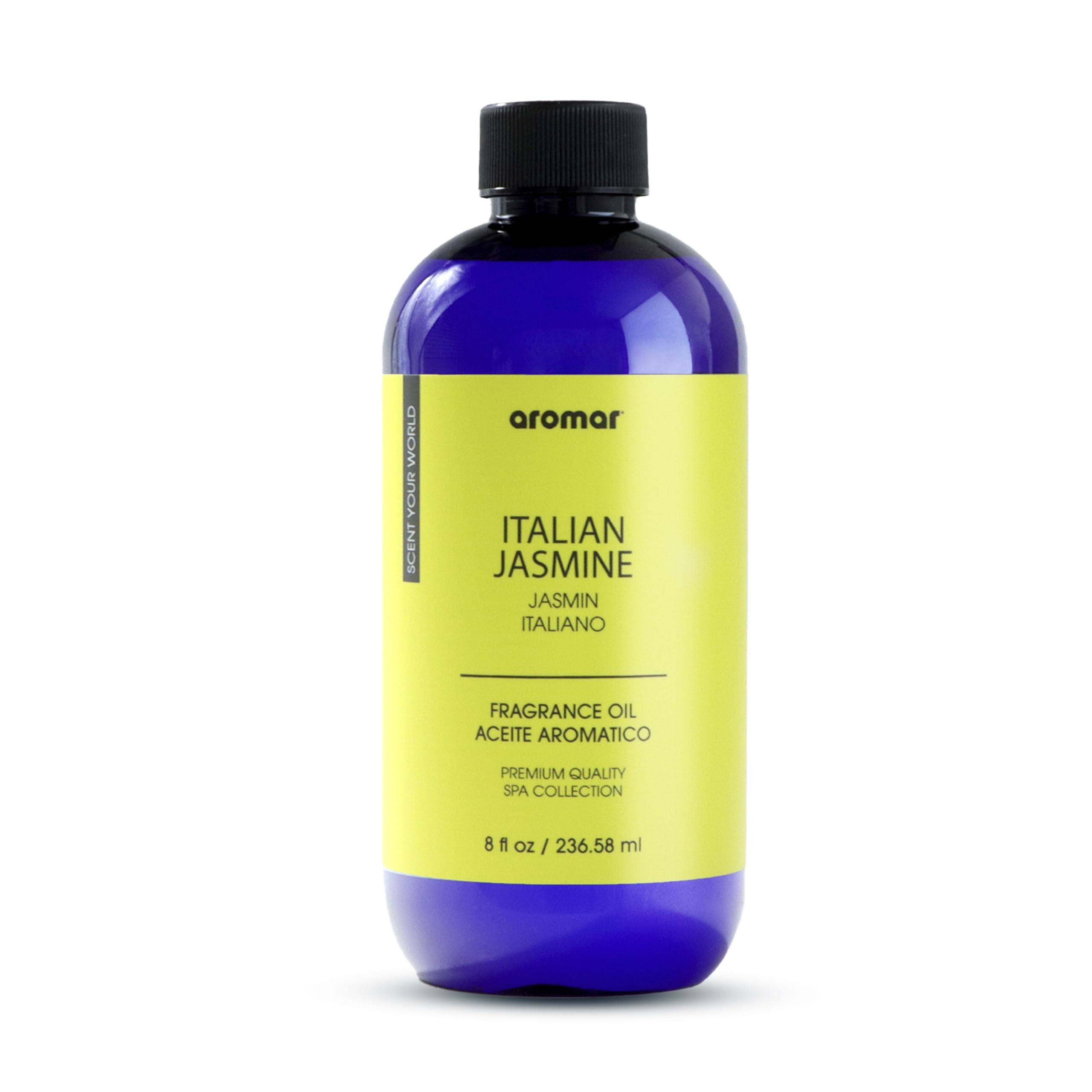 AROMAR Premium Fragrance Oil - Italian Jasmine (8oz) for Diffusers & Home Aromatherapy