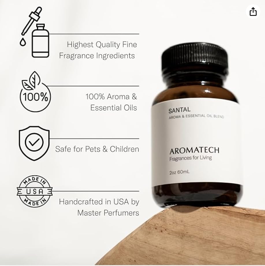 Earth & Woody AromaTech Essential Oils - 60 mL Santal for Diffusers