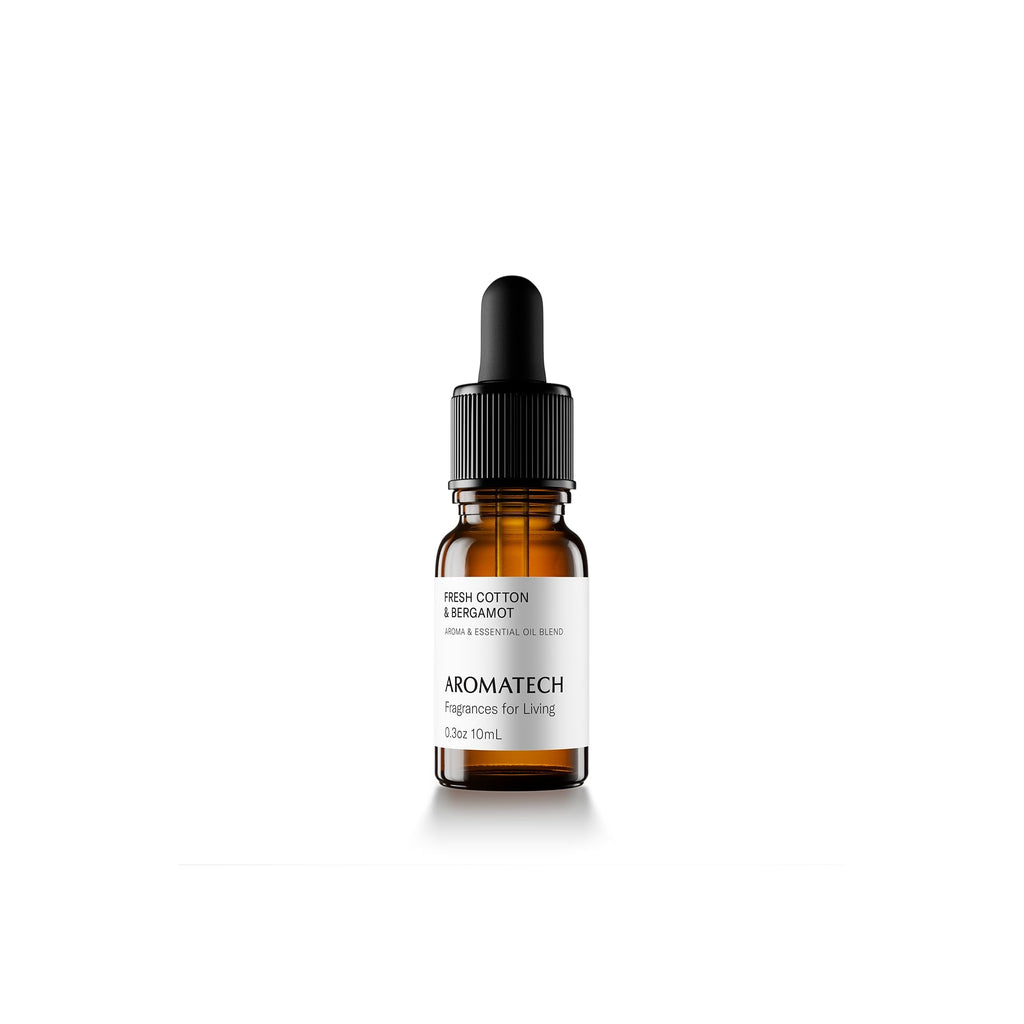 AromaTech Fresh Cotton & Bergamot Essential Oil Blend – Luxury Hotel Aromatherapy (0.3 oz / 10 mL)