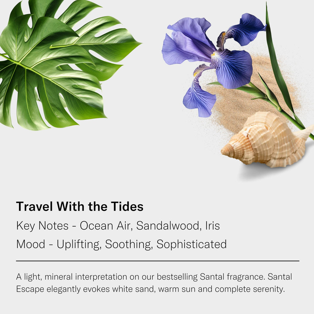 AromaTech Santal Escape Premium Aroma Oil – 60 mL for Diffusers (Sandalwood, Iris, Ocean Air)
