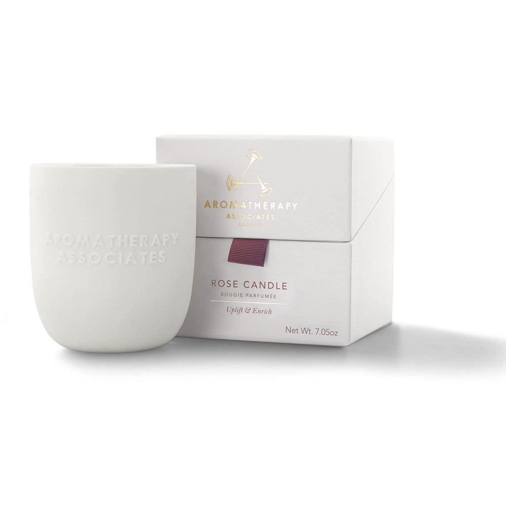 Aromatherapy Associates Rose Candle – 40-Hour Burn Time, Vegan Wax, Damask Rose & Geranium