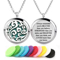 Aromatherapy Diffuser Necklace - Cloud Pattern Stainless Steel Locket Pendant