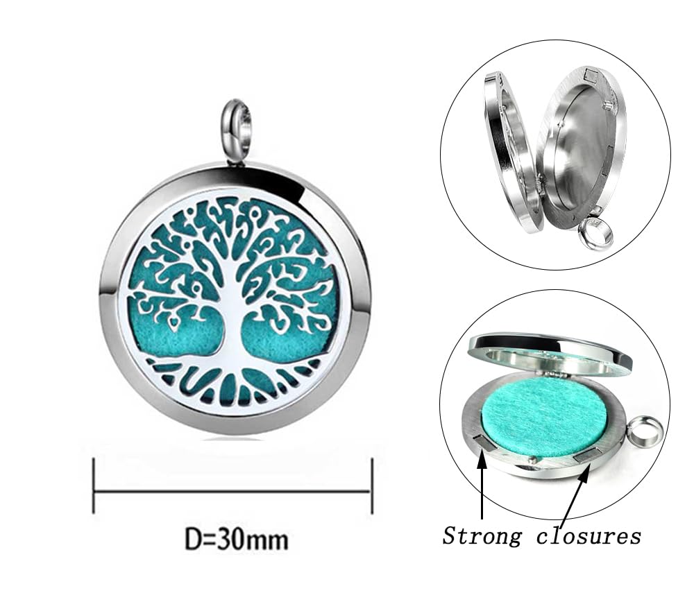 Aromatherapy Diffuser Necklace - Cloud Pattern Stainless Steel Locket Pendant