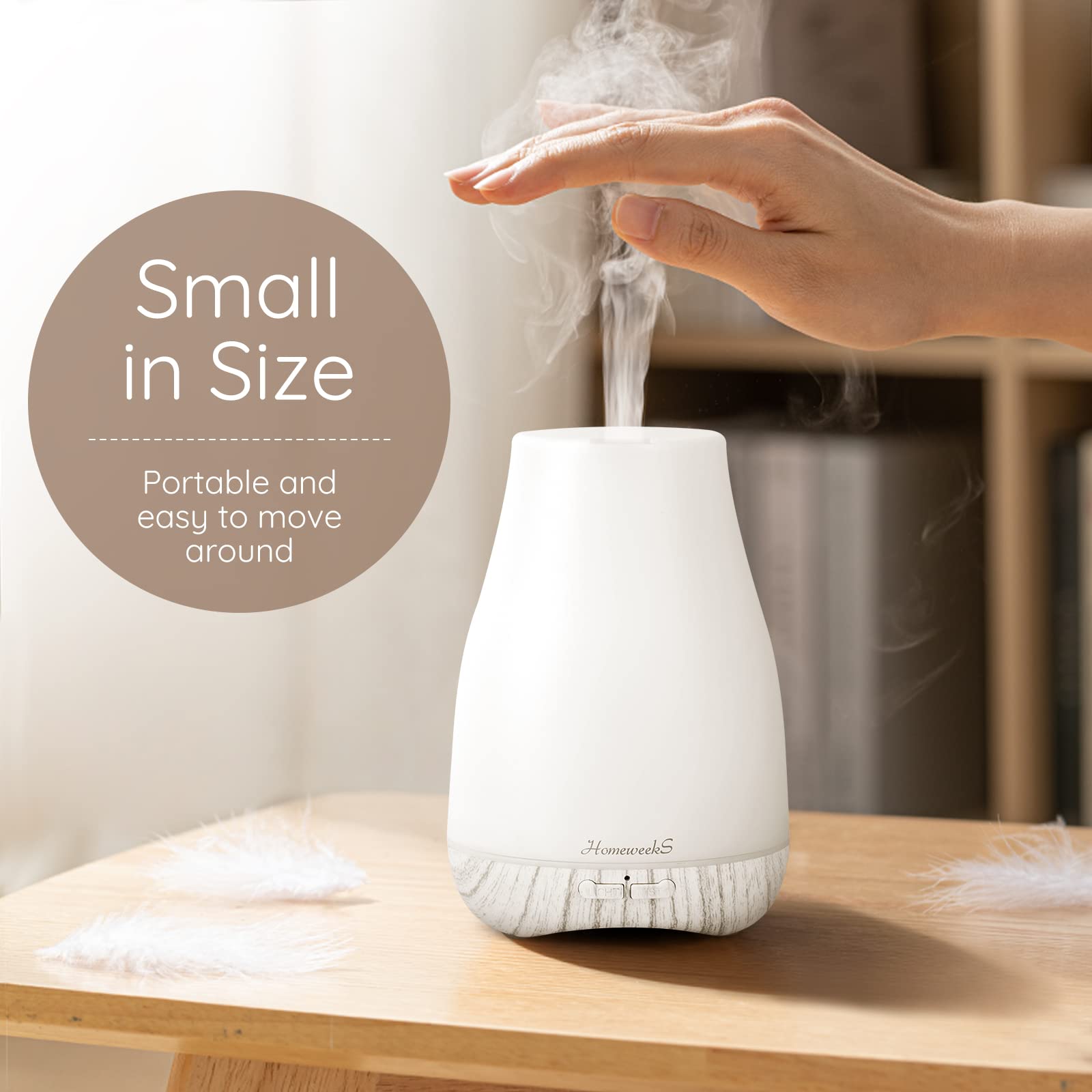 Aromatherapy Essential Oil Diffuser for Room | Ultrasonic Humidifier with Auto-Off & 7-Color LED Lights