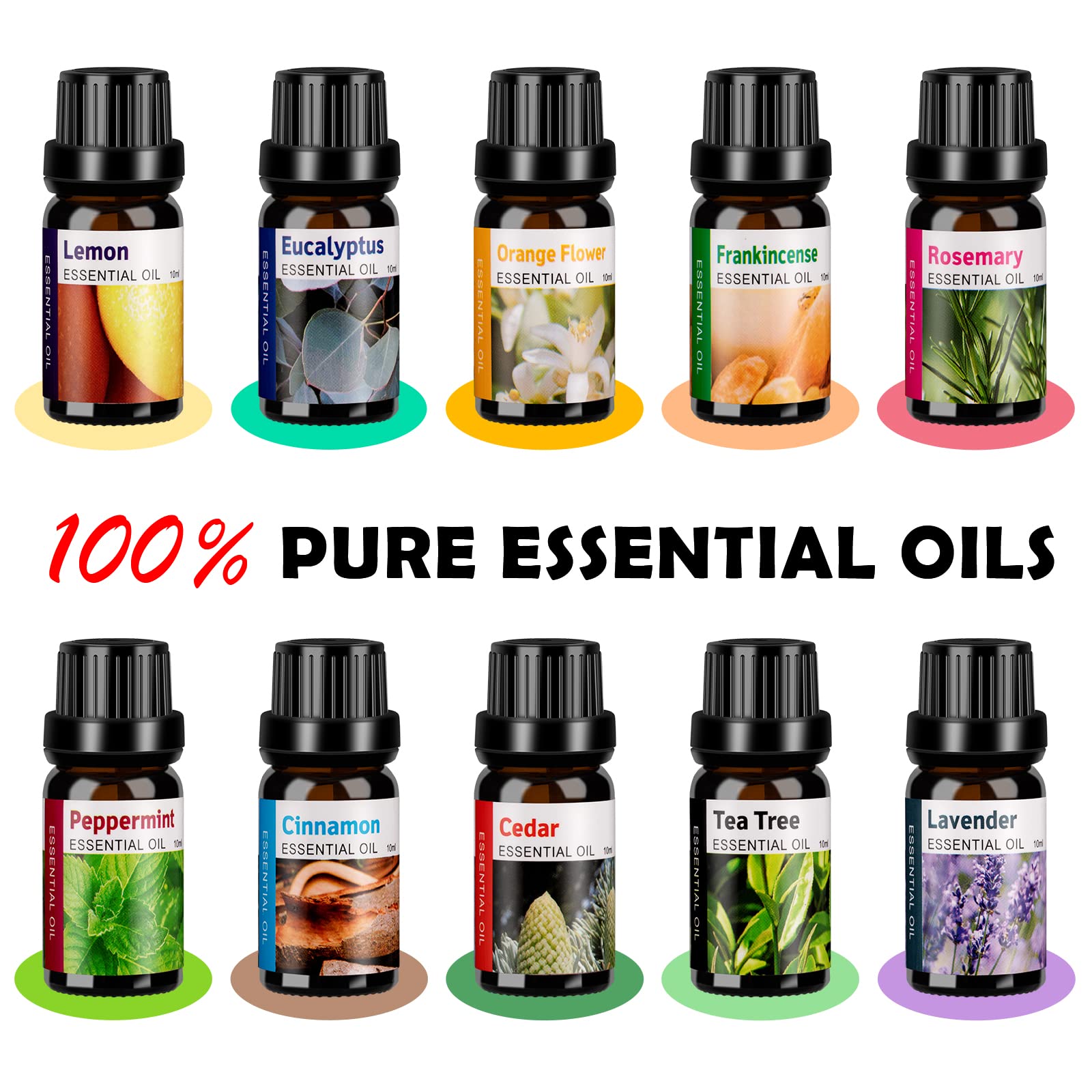 Aromatherapy Essential Oil Diffuser Set | 550ml Ultrasonic Humidifier for Large Rooms