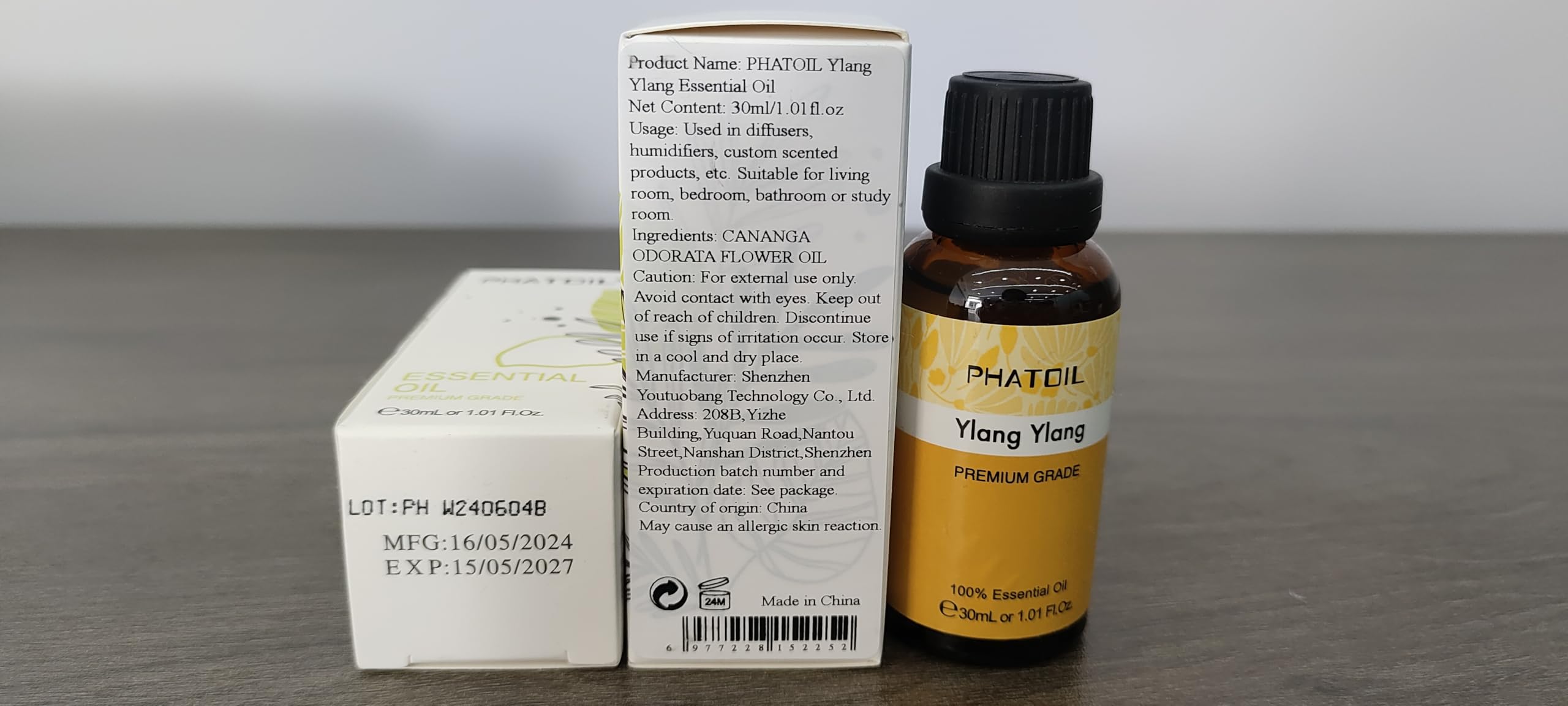 PHATOIL Ylang Ylang Essential Oil 30ml – Premium Aromatherapy, Diffuser & DIY