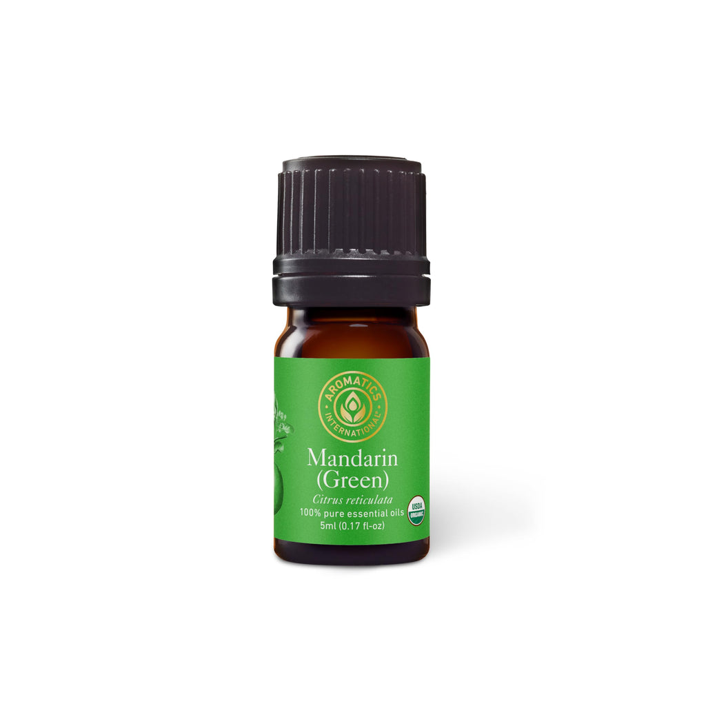 Aromatics International Premium Organic Mandarin Geen Essential Oil 5ml | 100% Pure Essential Oil for Diffusion, Aromatherapy & Wellness Use