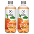 AROMATIKA Orange Room Diffuser Refill Set — 2 x 17 fl oz Orange Essential Oil for Aromatherapy & Home Fragrance
