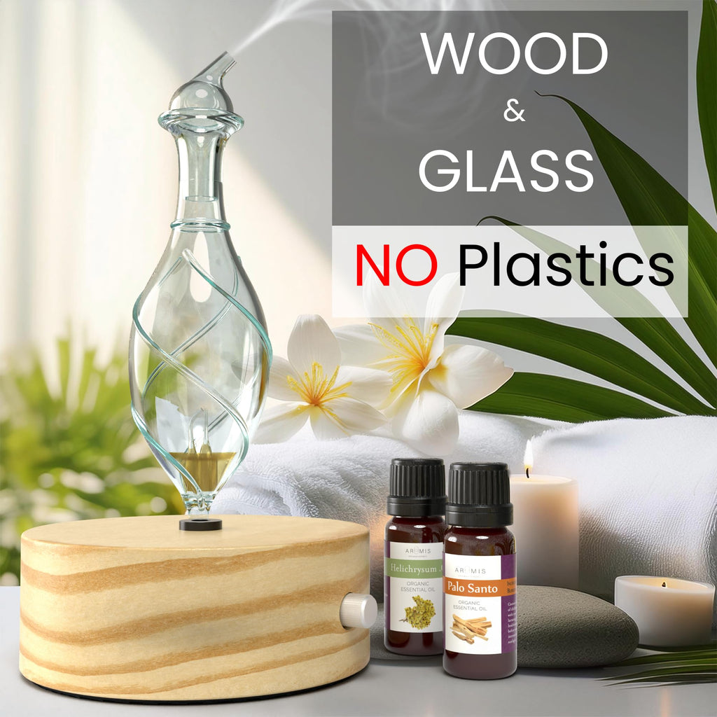 ArOmis Aromatherapy Wood & Glass Diffuser - Solum Lux Vitis