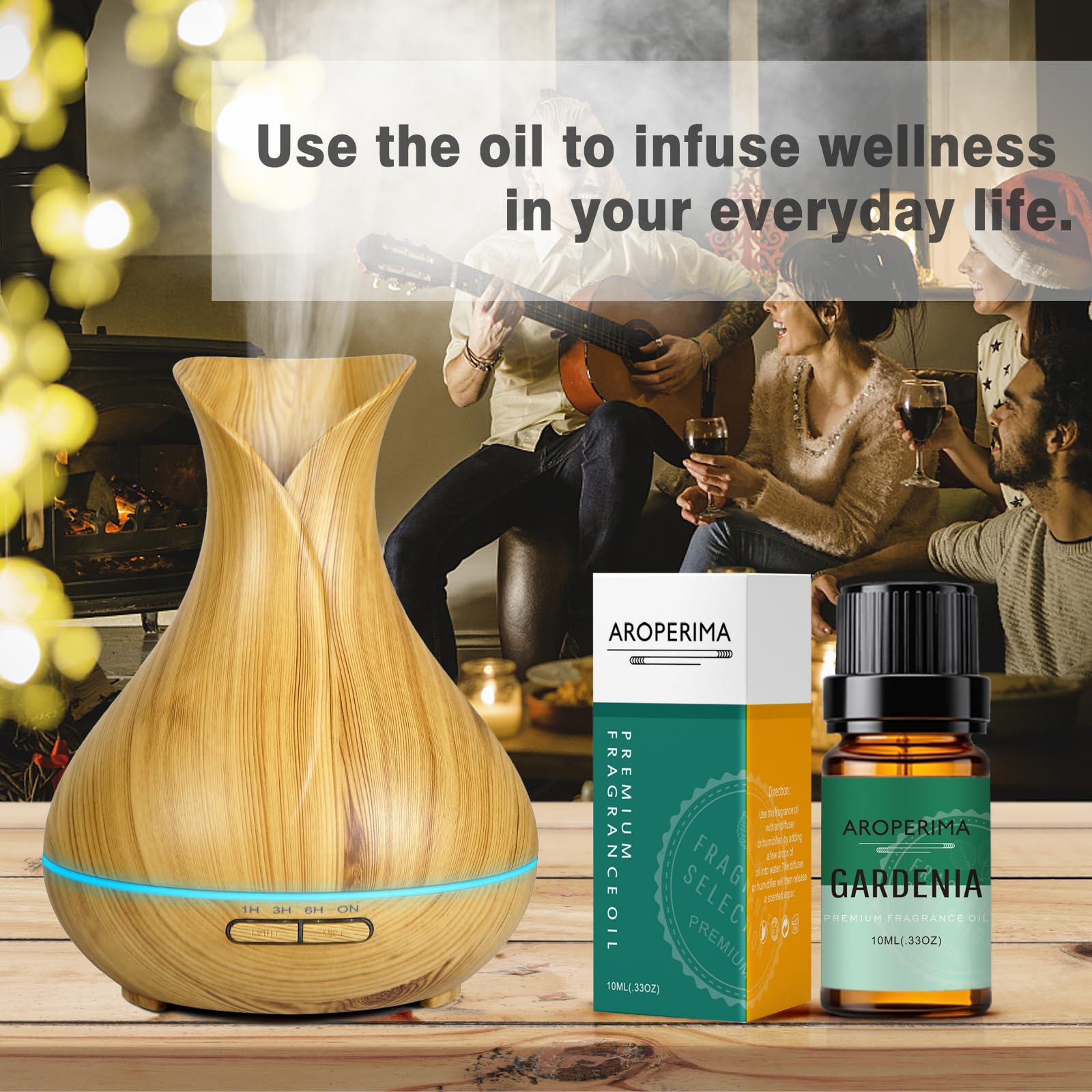 AROPERIMA Gardenia Fragrance Oil - Premium 10ml for Diffusers, Candles & Soaps