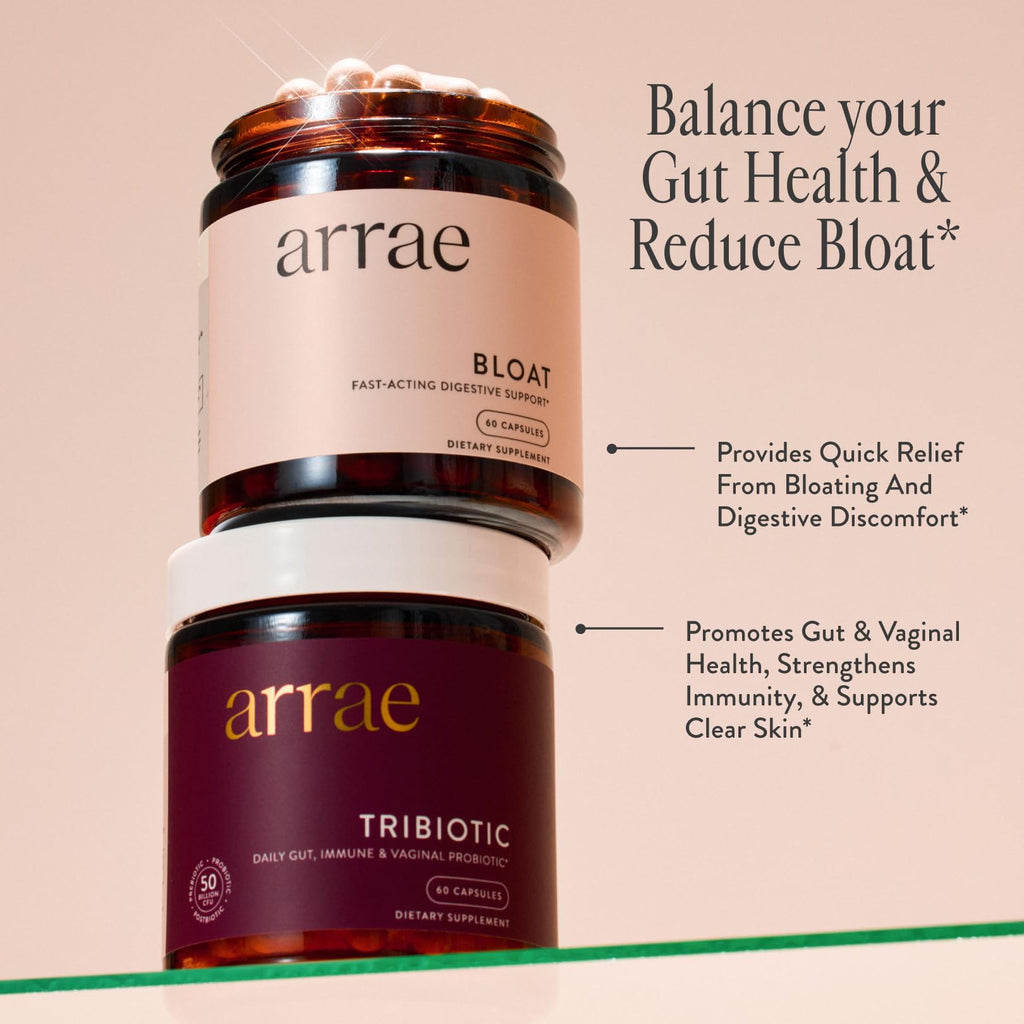 Arrae Bloat Digestive Enzymes – Fast-Acting Relief for Bloat, Gas & Indigestion (30 Capsules)