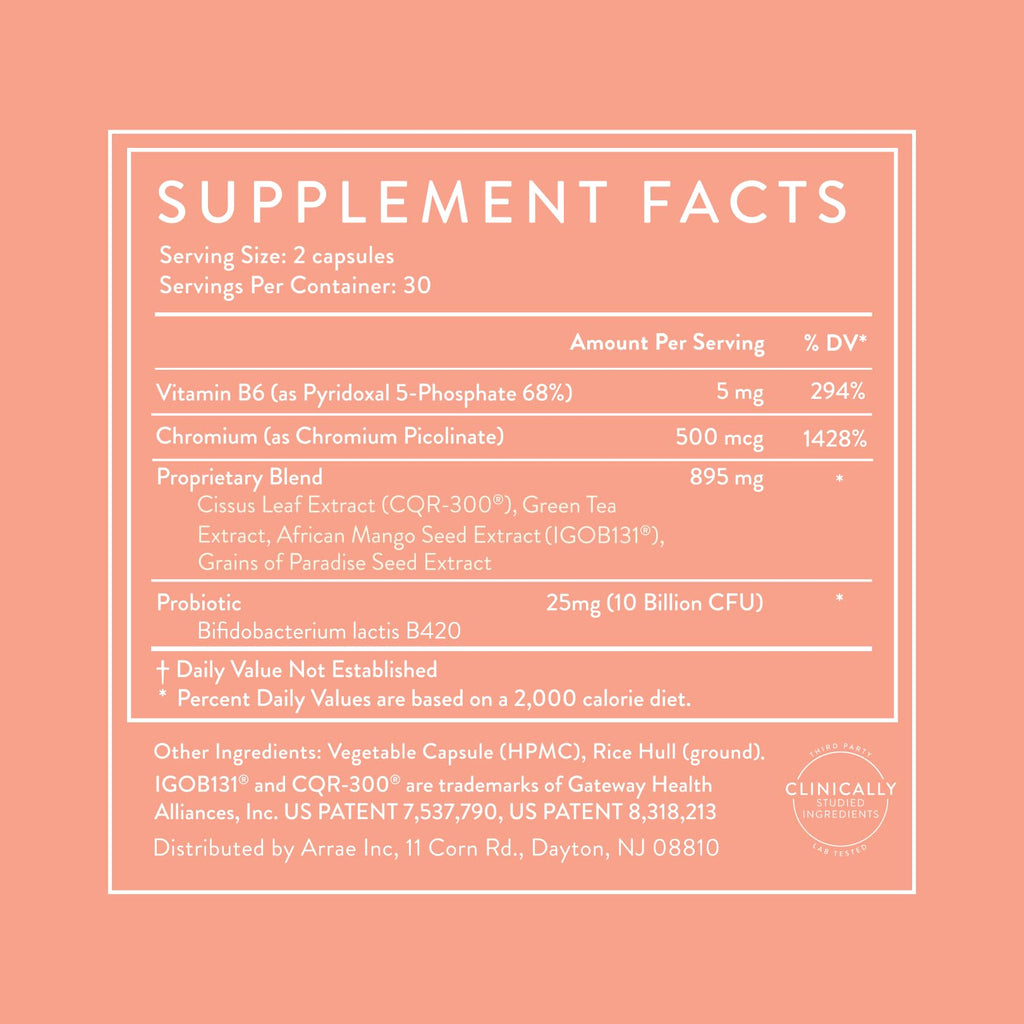 Arrae MB-1: Natural Appetite Control, Energy Support & Metabolic Wellness – 60 Capsules