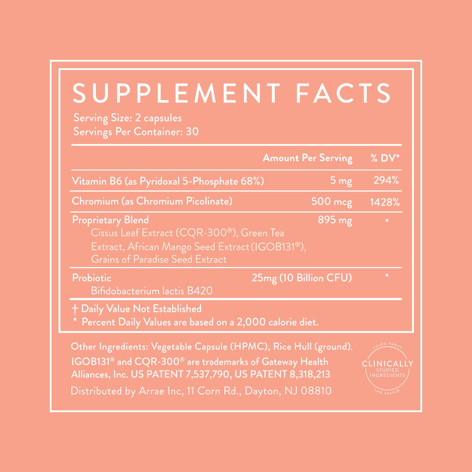 Arrae MB-1: Natural Appetite Control, Energy Support & Metabolic Wellness – 60 Capsules