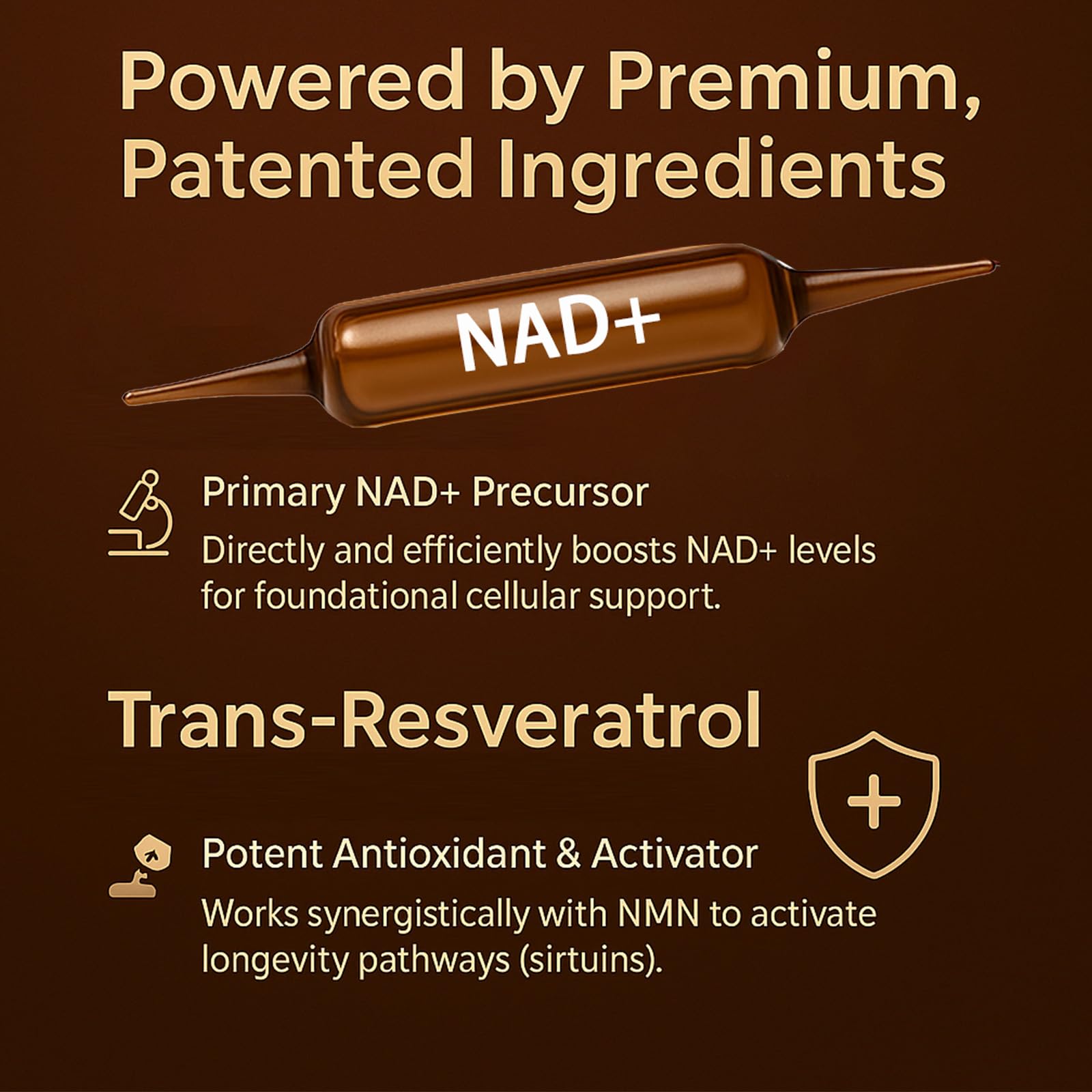 ARSYCHLL NAD Advanced Cellular Renewal - 1200mg NAD Supplement for Skin Aging Support, Energy & Focus - 10 Vials
