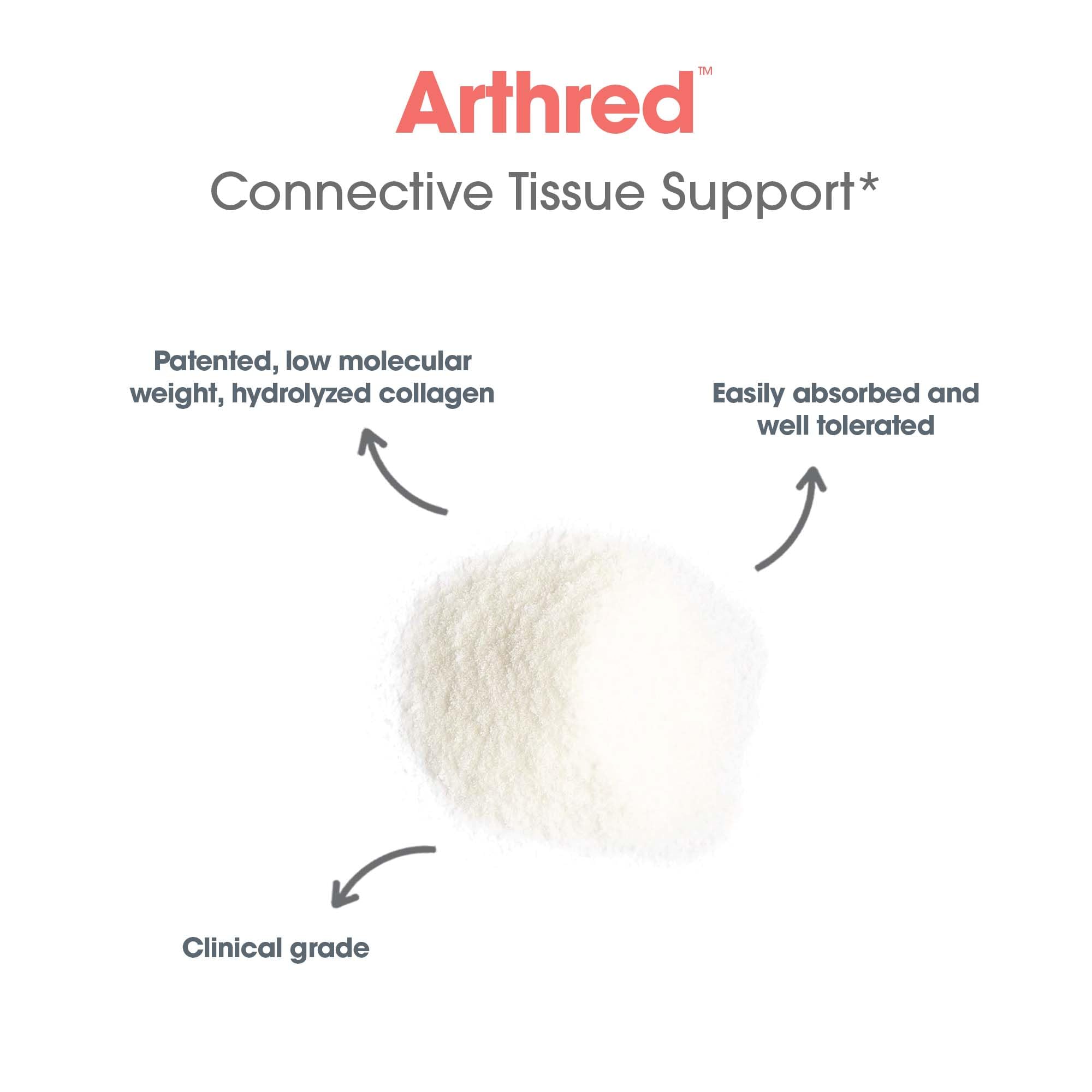 Allergy Research Group Arthred Collagen Powder – 10.5g Collagen Peptides, Bovine Sourced, 8.5 oz
