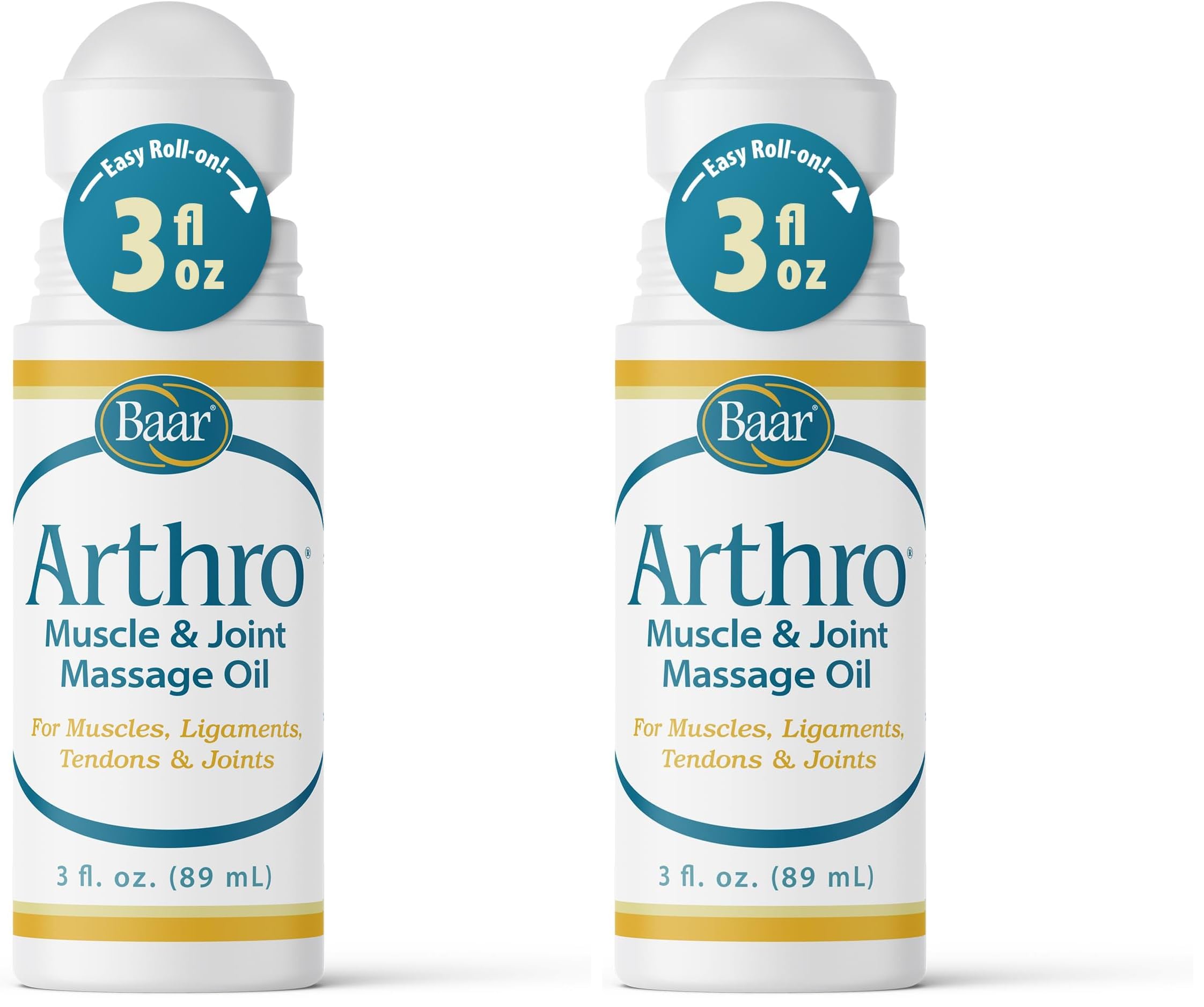 Arthro Muscle & Joint Masssage Oil Roll-On – 3 fl oz x2