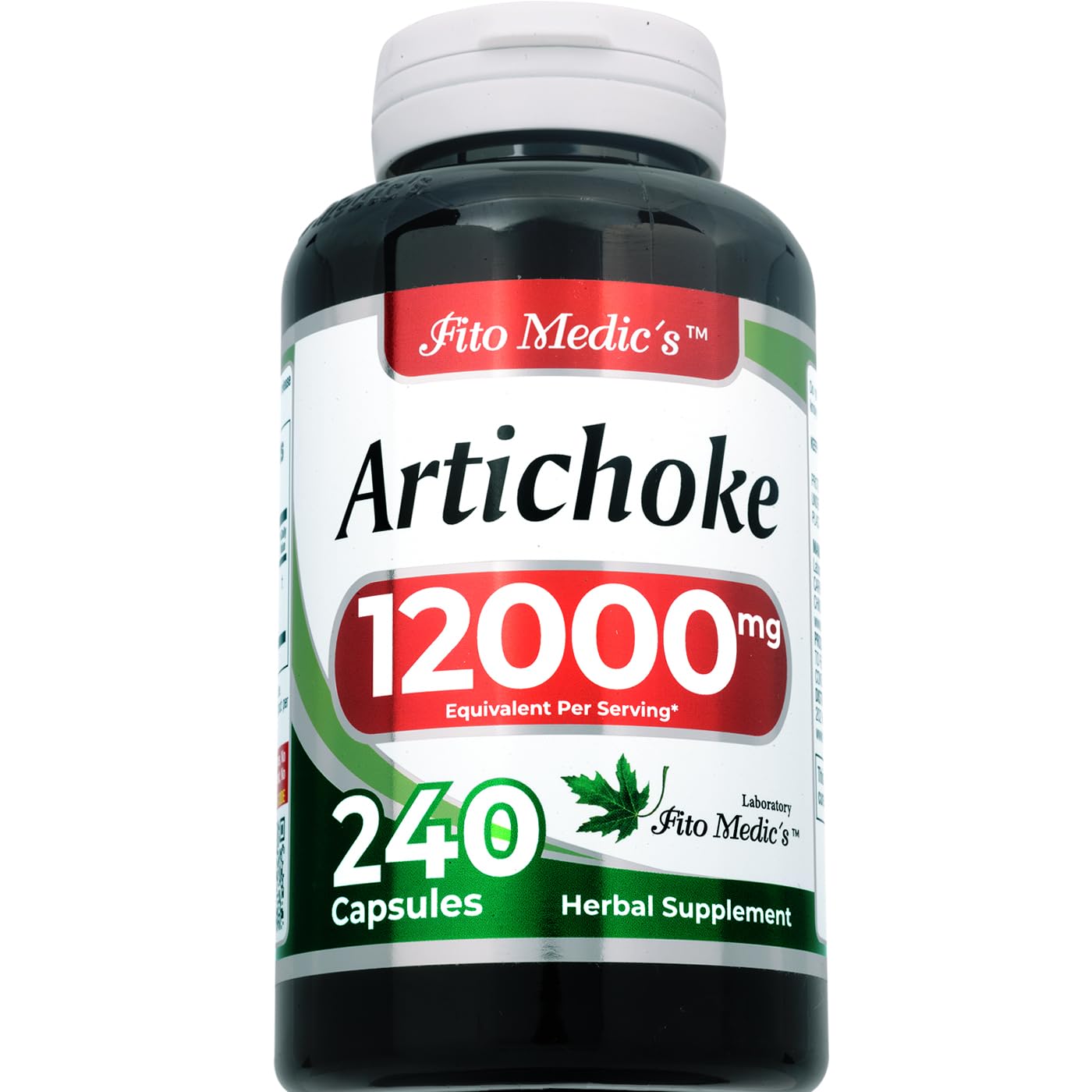 Artichoke Extract Capsules 12,000 mg – 240 Capsules (Pack of 2) | FITO MEDIC'S Lab