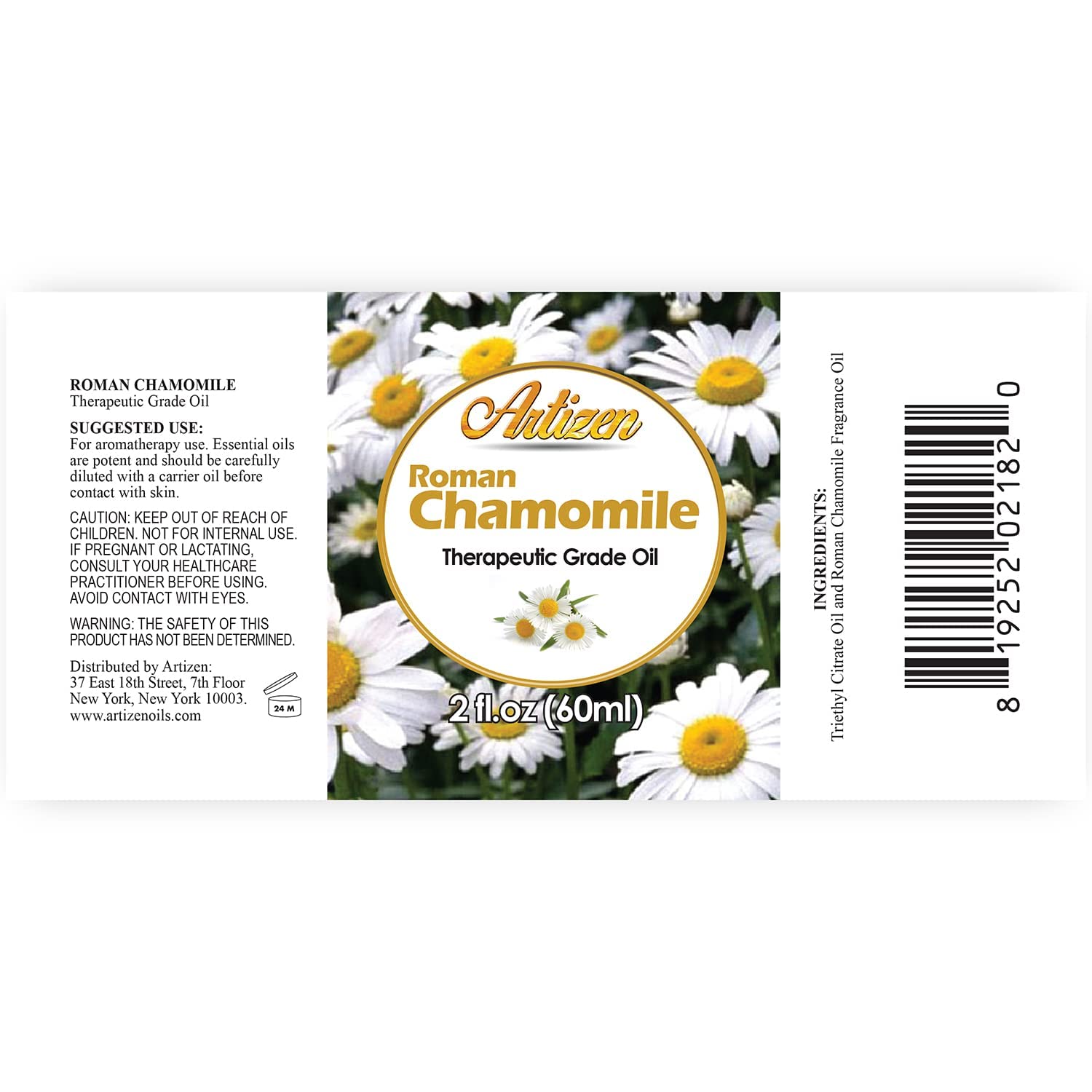 Artizen Chamomile Roman Essential Oil (2oz) – 100% Pure, UV-Protected Bottle