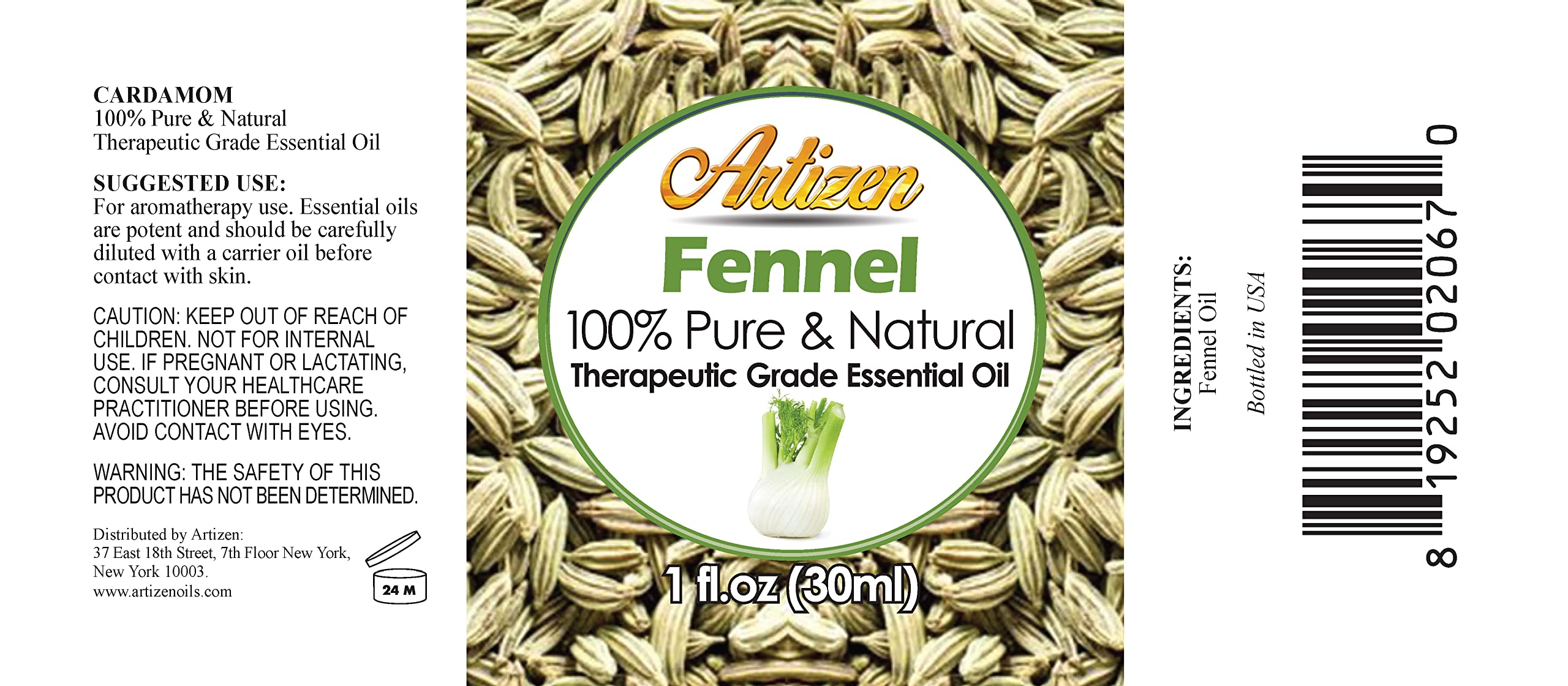 Artizen 30ml Fennel Essential Oil – 1 Fluid Ounce | 100% Pure & Natural