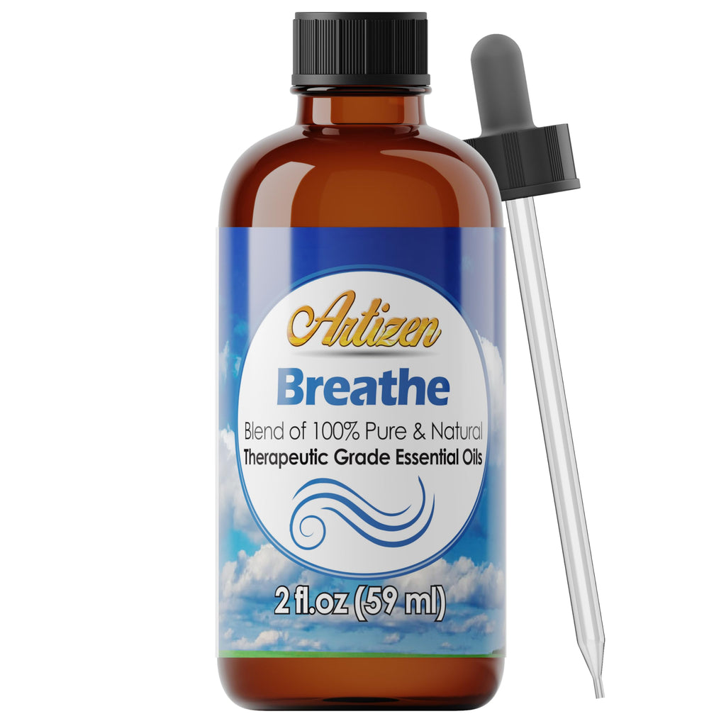 Artizen Breathe Blend Essential Oil — Therapeutic Grade, 2oz Undiluted, Pure & Natural