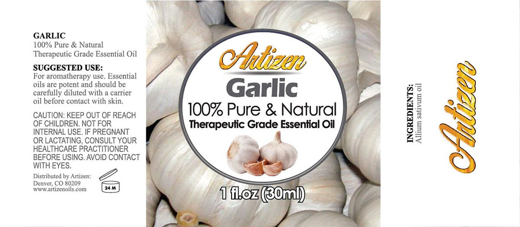 Artizen Garlic Essential Oil 30ml (1 Fl Oz) – 100% Pure, Undiluted