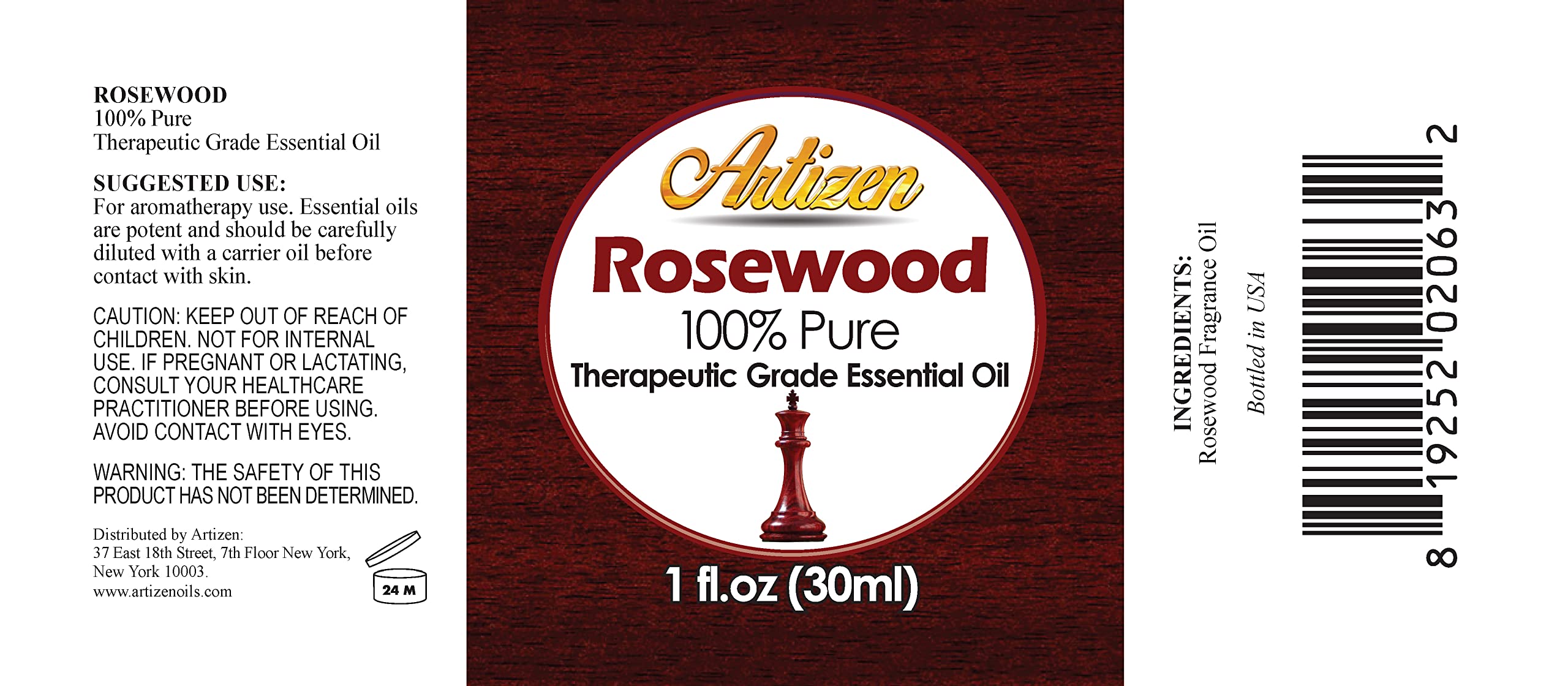 Artizen 30ml Oils - Rosewood Essential Oil - 1 Fluid Ounce