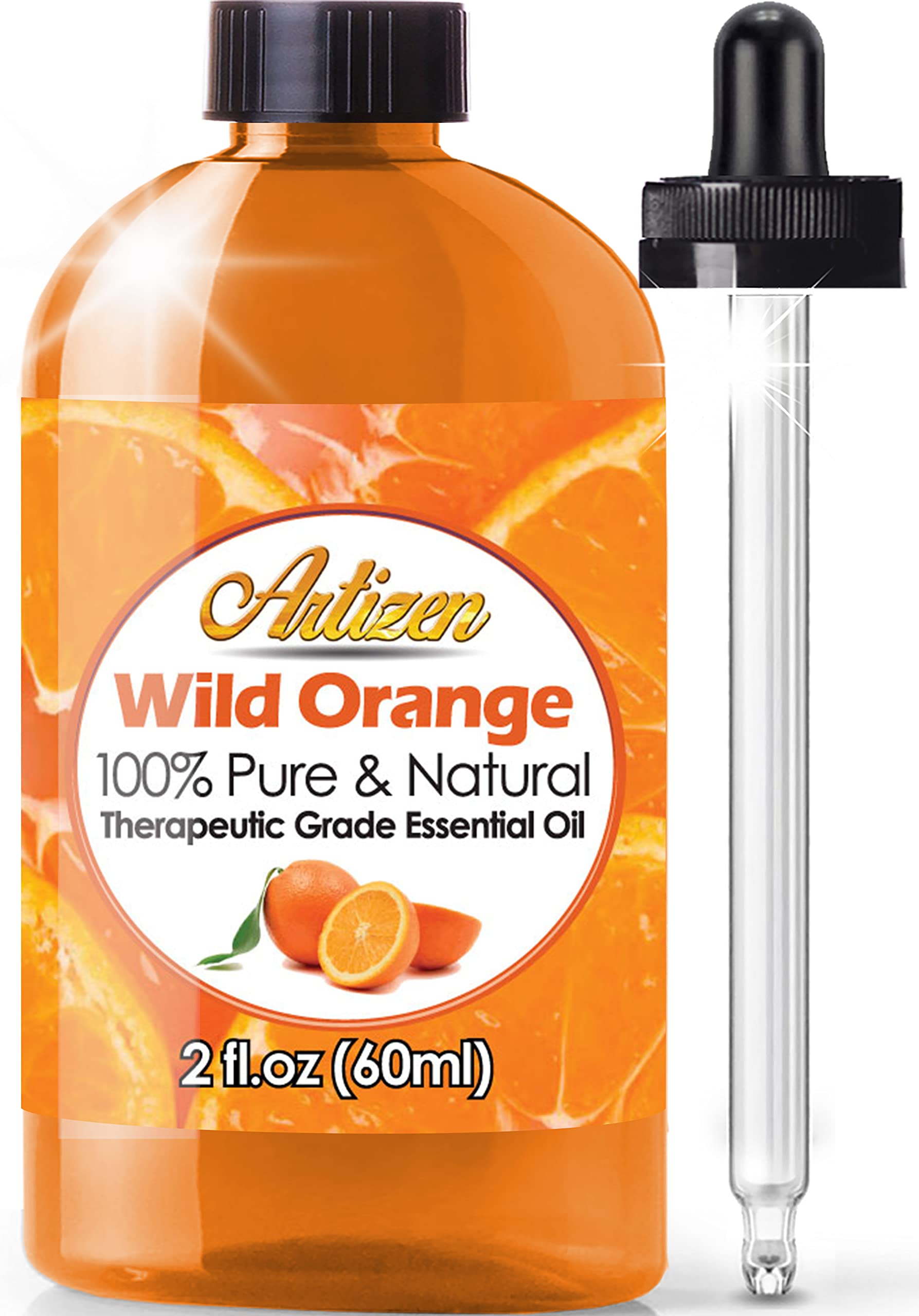 Artizen Wild Orange Essential Oil 2oz – Undiluted, 100% Pure & Natural