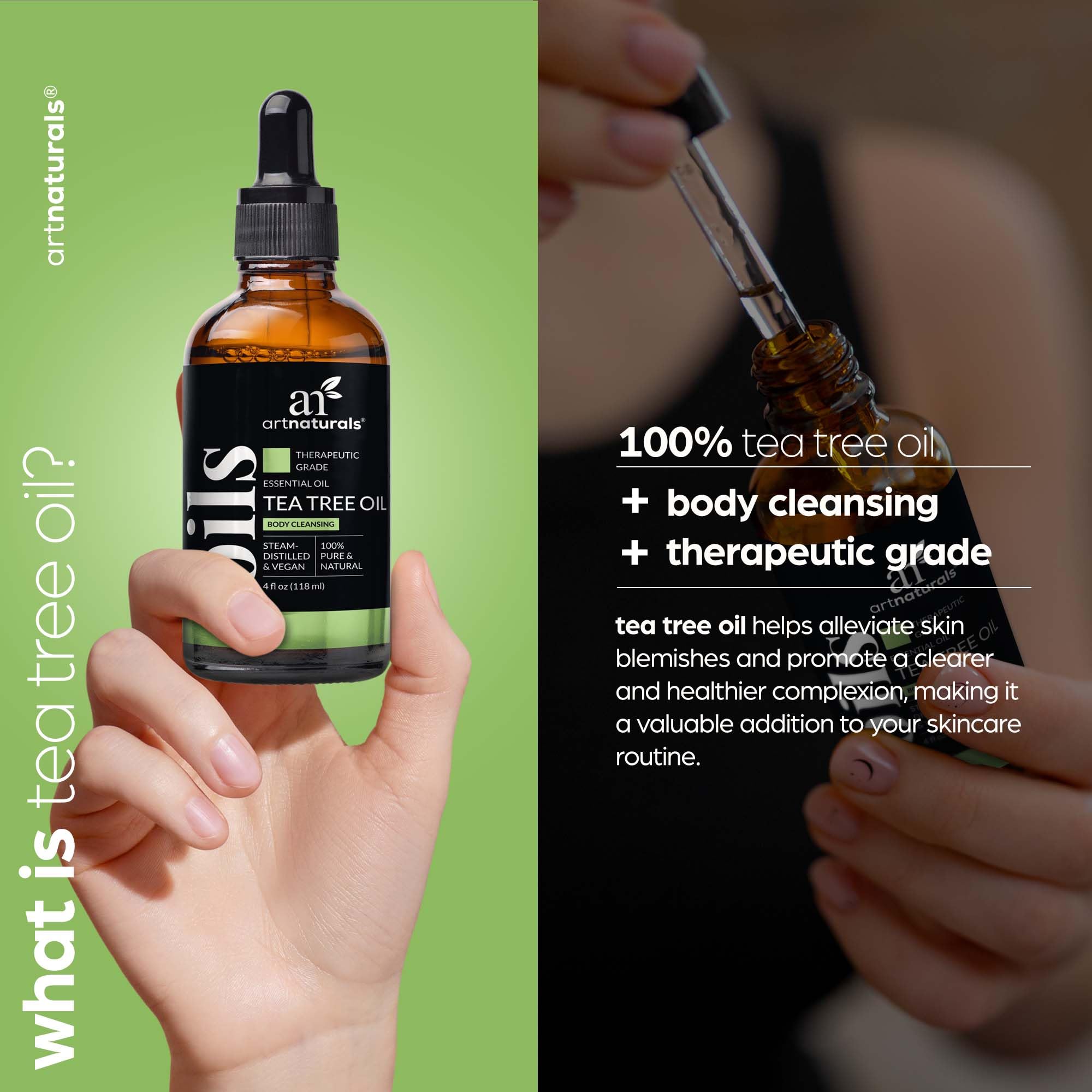 Tea Tree Essential Oil 4 oz | ArtNaturals – 100% Pure Therapeutic Grade Melaleuca