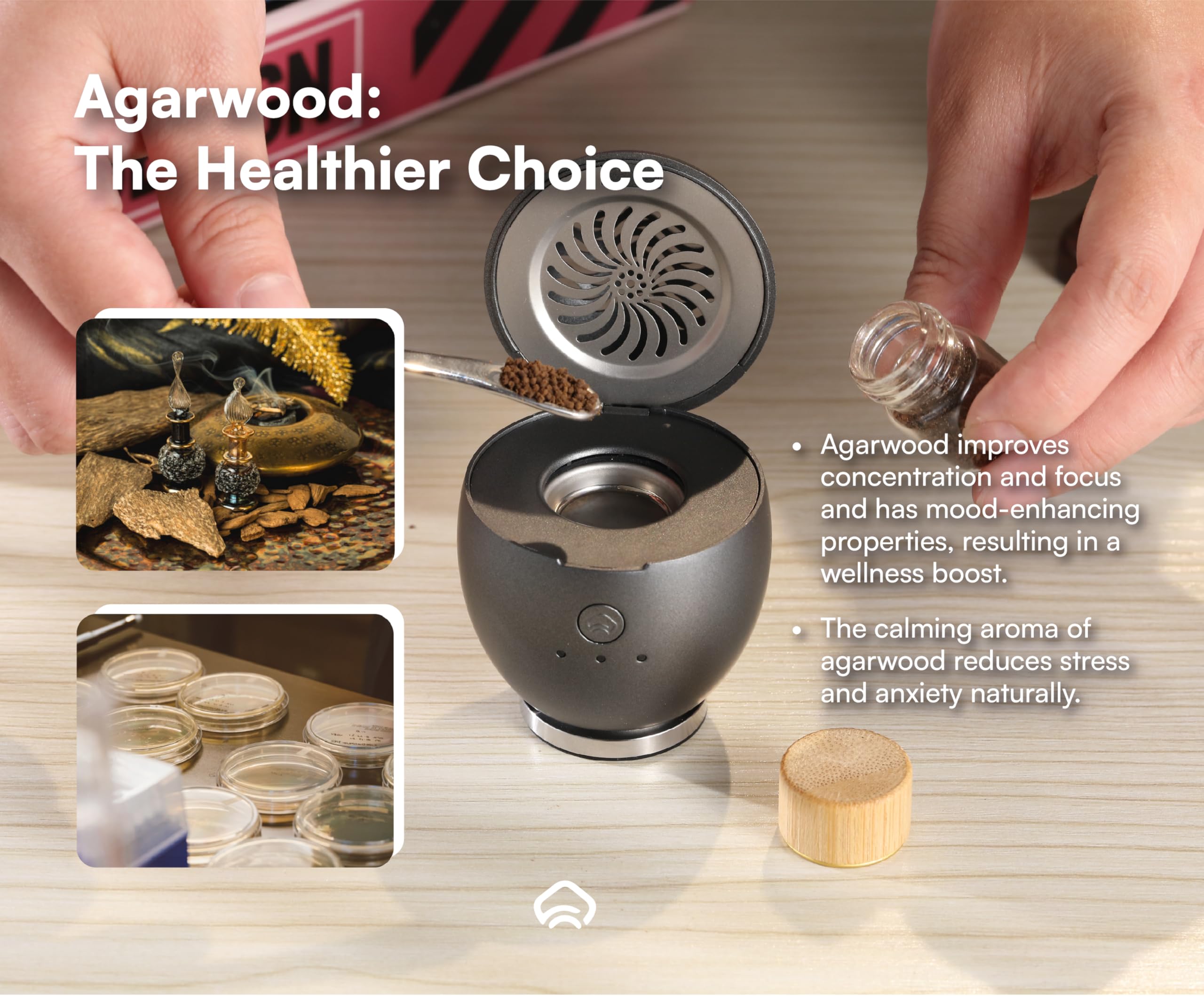 Artronic Orbby Aroma Diffuser – Waterless Cordless Mini Diffuser for Home, Office & Travel