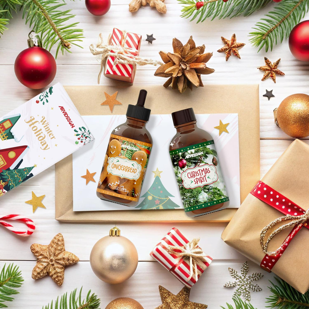 ARVIDSSON Christmas Spirit Fragrance Oil 4 Oz (120 ml) – Festive Essential Oils Blend for Diffuser, Candle Making | Christmas Essential Oil for Holiday Cheer