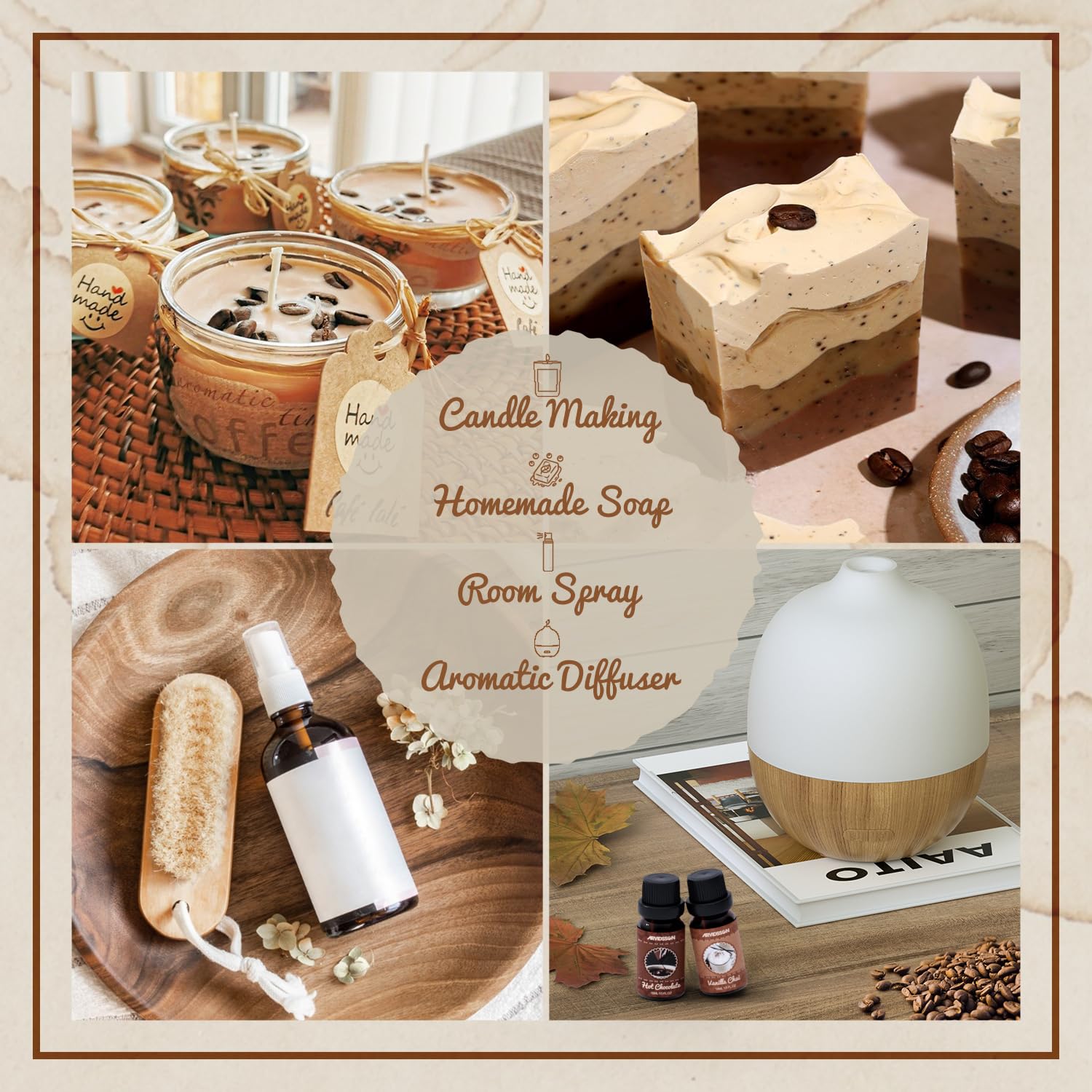 ARVIDSSON Coffee Fragrance Oils Set – Premium Diffuser Essential Oils