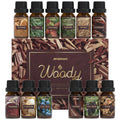 ARVIDSSON Woody Essential Oils Set – 12x10ml Woodsy Oils Gift Set for Diffusers