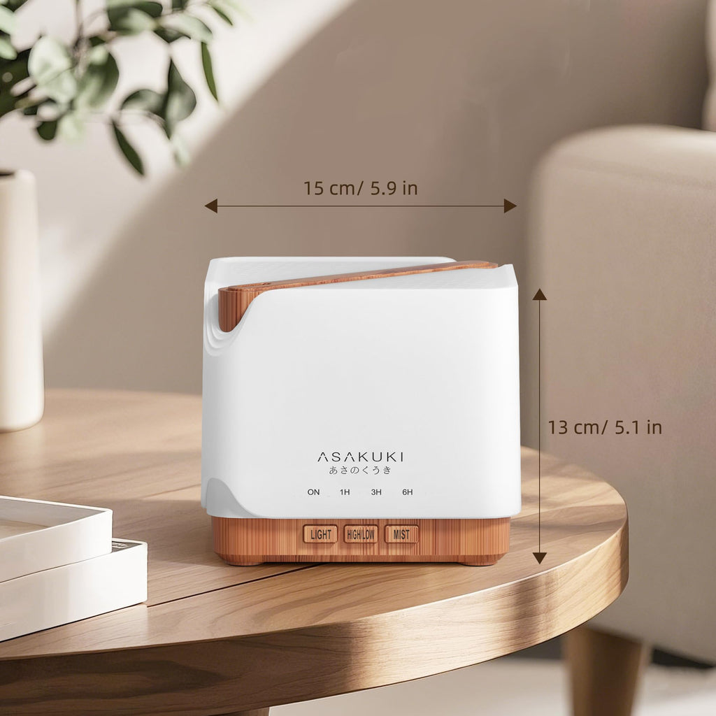 ASAKUKI 700 ml Premium Essential Oil Diffuser 5-in-1 Ultrasonic Humidifier