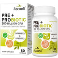 Ascuoli Probiotics for Women & Men - 300B CFU, 24 Strains, 60 Capsules