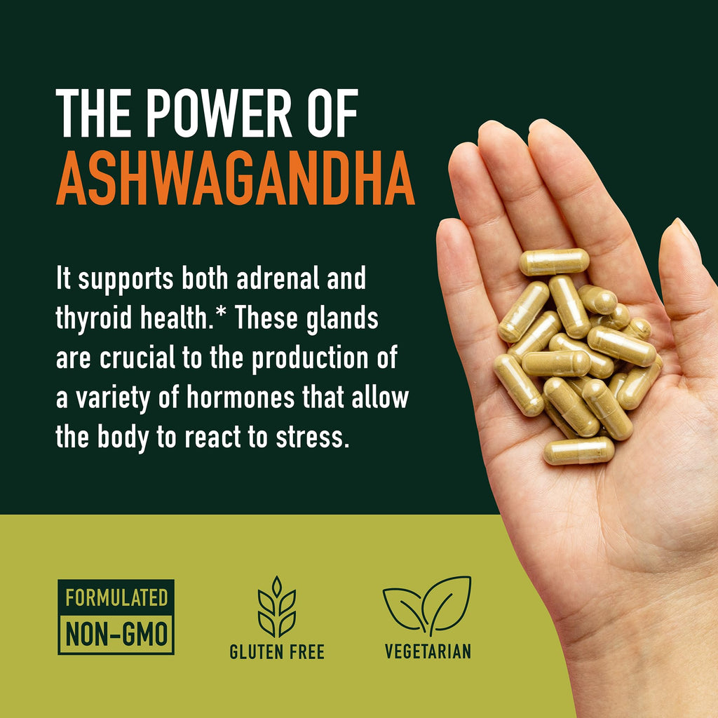 Ashwagandha 1300mg | Stress Resistance & Energy Boost | 120ct Non-GMO
