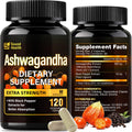 7000mg Ashwagandha 20:1 Extract Capsules – 120ct, Black Pepper, Non-GMO