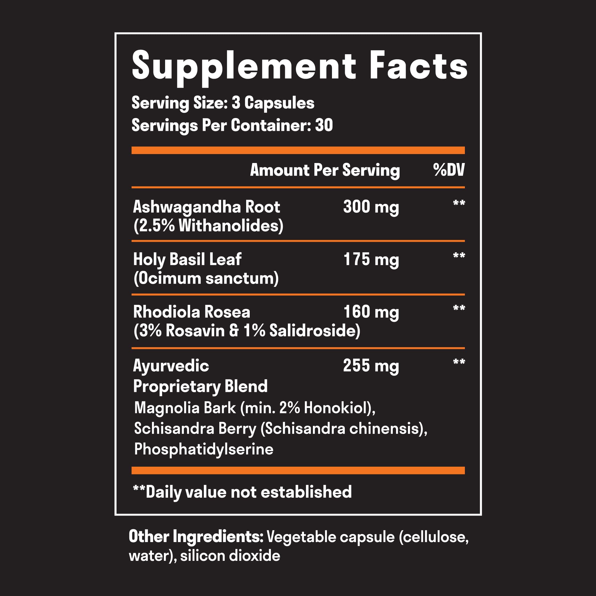 Adrenal Support - Cortisol Manager & Adrenal Support Supplements with Ashwagandha Extract, Rhodiola Rosea, Holy Basil to Support Stress, Fatigue & Energy | Adaptogens for Daily Support | 60 Capsules