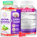 Ashwagandha Gummies with Organic Ashwagandha & Lion's Mane – Berry Flavor, 60 Count