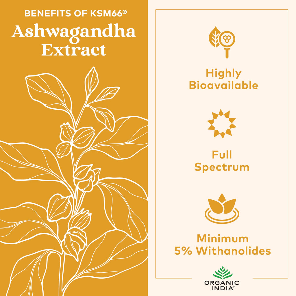 ORGANIC INDIA Ashwagandha Gummies - KSM-66 Stress Support, Lemon Lime, 60 Gummies